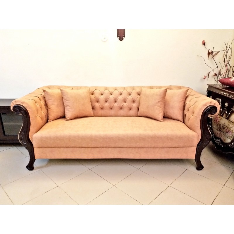 Tufted Leather Sofa Traditions Furniture Islamabad