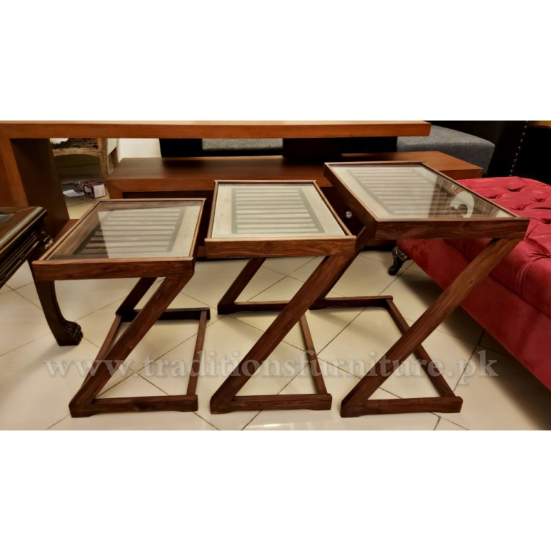 Sheesham Nested Tables Set of 3 Traditions Furniture Islamabad
