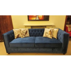 Straight Arm Chesterfield Sofa Set