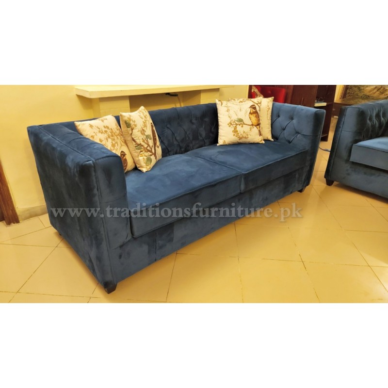 Straight Arm Chesterfield Sofa Set - Traditions Furniture 