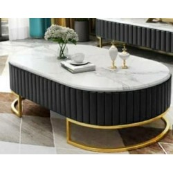Brass Finish Marble Top Table