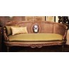 Cane Sheesham Wood Sofa with Carving